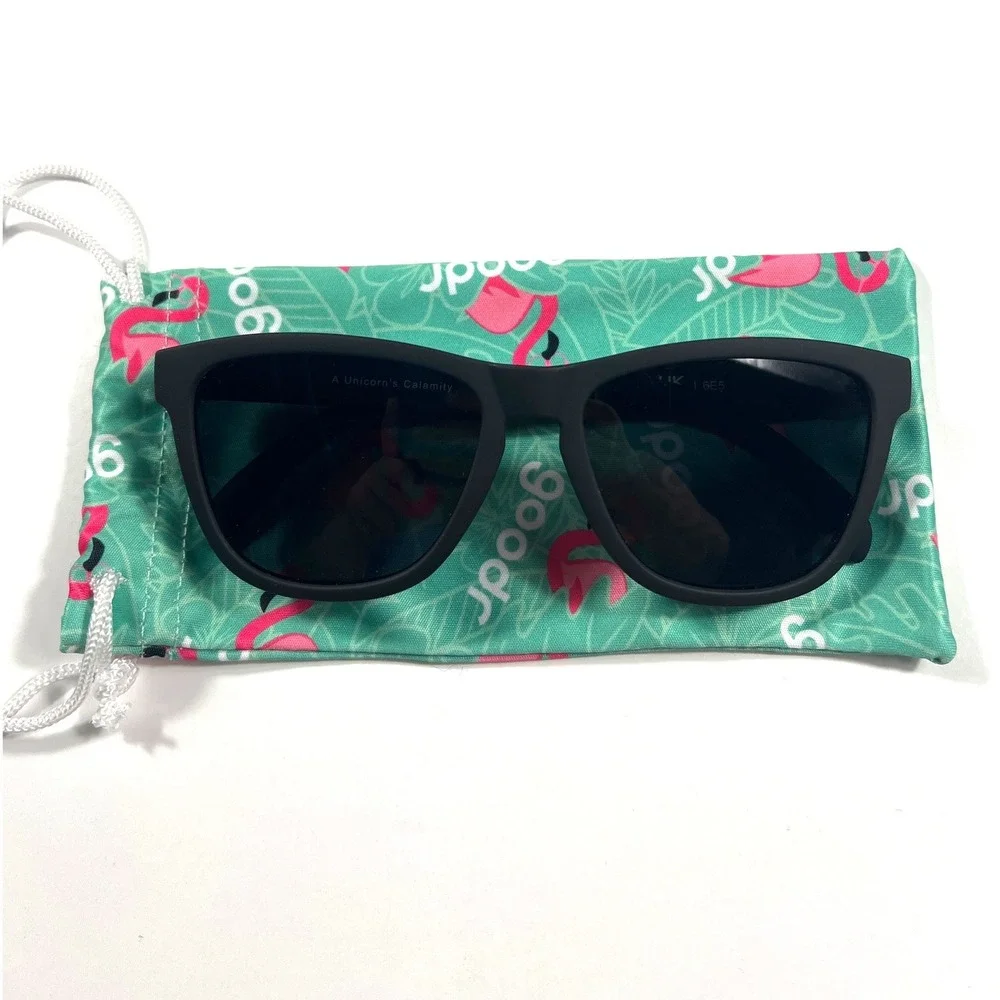 goodr A Unicorn's Calamity Black Polarized Mirrored Running Sunglasses 6E5 NIB